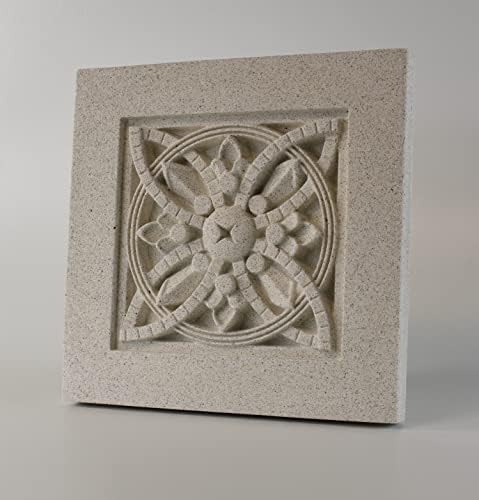 Ananas Grove Tasarımlar Heykel Mimari Bas Kabartma 3D Çini Plak Süs, Katı Dökme Taş, Mouchette Tasarım, 9.5x 9.5 için Duvar