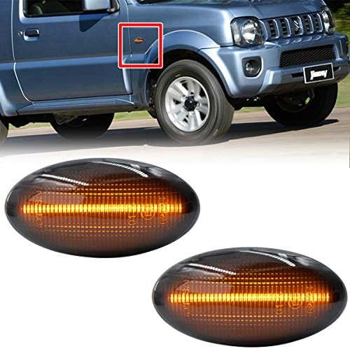 Füme LensAmber LED Side Marker Lambaları 2012-2017 Suzuki Jimny ıçin JB43 JB23 LED Dönüş Singal ışıkları Kitleri Ön Çamurluk
