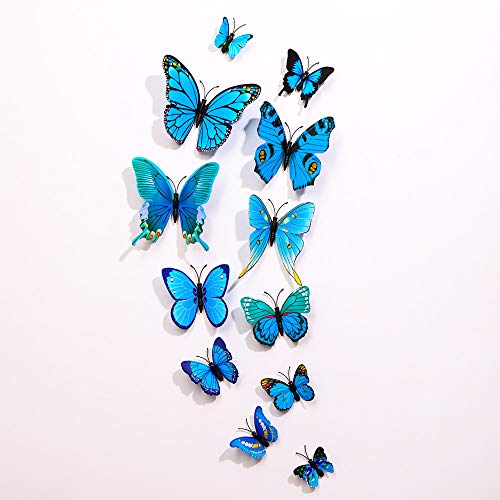 24 PCS Kelebek duvar çıkartmaları-3D Kelebekler Dekor için Duvar Çıkarılabilir duvar çıkartmaları Ev Dekorasyon Çocuk Odası