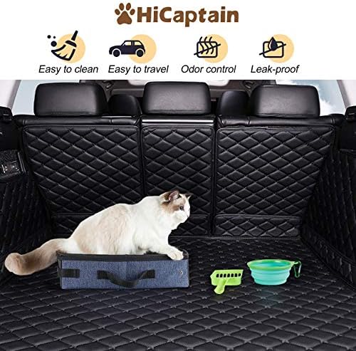 HiCaptain Taşınabilir Kedi kum kabı ve Kedi Barınağı Açık Tavşan Kafesi Ahşap Ev (Mavi)