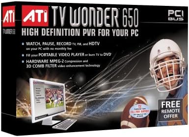 ATI 100-715331 TV Wonder 650 PCI Arabirimi PC için Yüksek Çözünürlüklü Kişisel Video Kaydedici
