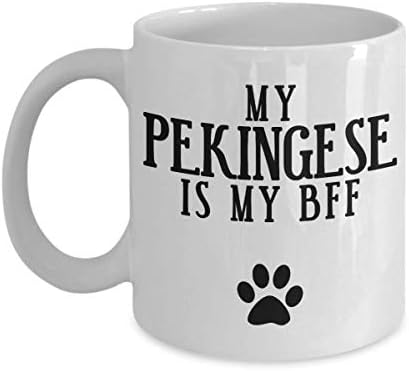 Benim Pekingese benim bff Kupa-Köpek Sevgilisi Hediye Fikri Benzersiz doğum günü Hediyesi Yenilik Kahve Fincanı Seramik Hayvan