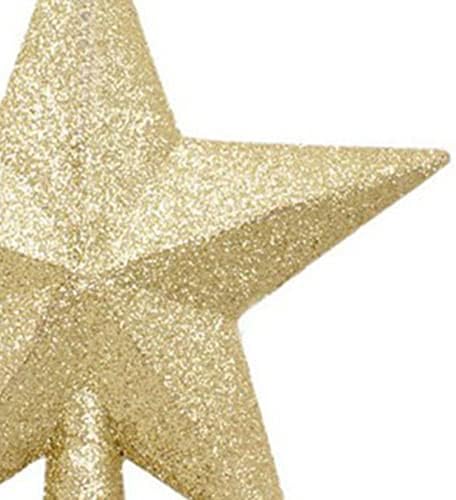 Renococo Glitter Yıldız Noel Ağacı Topper Kırılmaz Yıldız Süs Zarif Tatil Süslemeleri Noel Ev Dükkanı Merkezi ağaç Dekor için