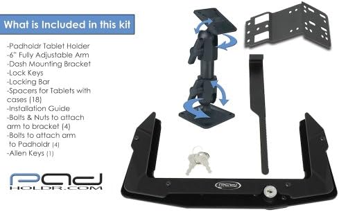 Padholdr Programı Serisi Prim Kilitleme Tablet Dash Kiti için 2010-2012 Ford Fusion ve Mercury Milan