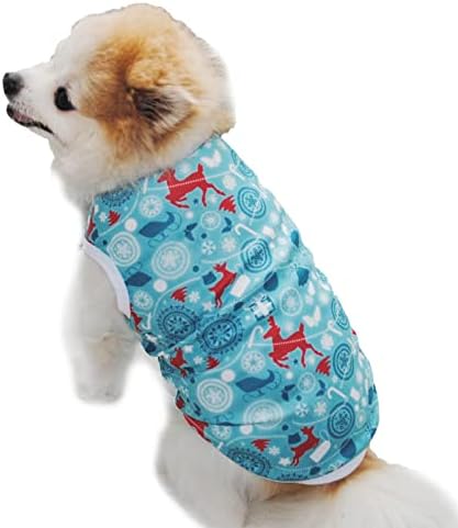 Yirtree Pet Giyim Cosplay Noel Serisi Desen Sevimli Pet Yelek Kostüm Pet Malzemeleri Gökyüzü Mavi S