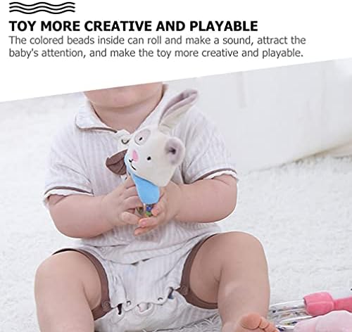 Toyvıan 2 Adet Karikatür Bebek çıngıraklı oyuncak Bebek Diş Kaşıyıcı Halka Oyuncaklar Erken Gelişim Bebek Beşik Arabası Oyuncak