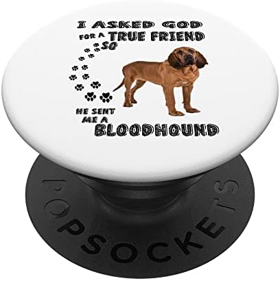 Sevimli Bloodhound Alıntı Anne Baba Baskı, Avcılık Sleuthhound Köpek PopSockets Değiştirilebilir PopGrip