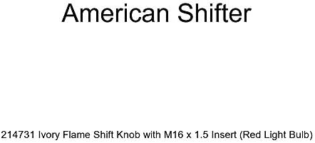 Amerikan Shifter 214731 Fildişi Alev Vites Topuzu ile M16 x 1.5 Eklemek (Kırmızı Ampul)