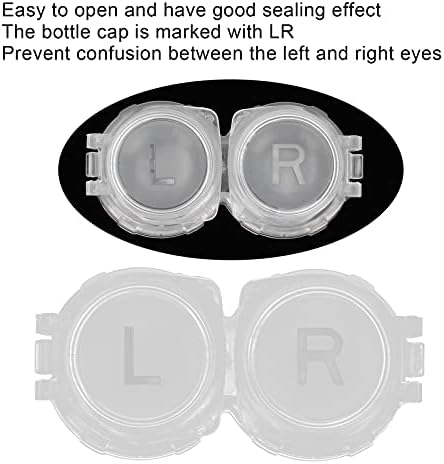 Kontakt Lens Kutusu, Taşınabilir Kontakt Lens Çantası Pratik Moda Ayna ile Seyahat için İş Gezisi için Ev(Turuncu)