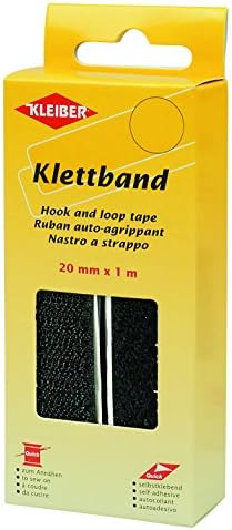 Kleiber Kletband Kanca ve Halka Bandı 20mm x 1m-Siyah, 15 x 6 x 3 cm