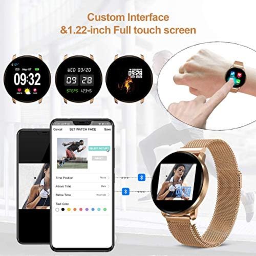 LTLJX Akıllı İzle, Fitness & Etkinlik Tracker Dokunmatik Ekran Bluetooth Smartwatch, IP67 Su Geçirmez Spor İzle ile Kalp Hızı