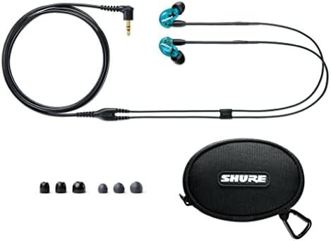 Shure SE215 PRO Kablolu Kulaklıklar-Profesyonel Ses Yalıtımlı Kulaklık ve Fit Kiti-Mavi (SE215SPE) ve RMCE-Ayrılabilir SE Ses