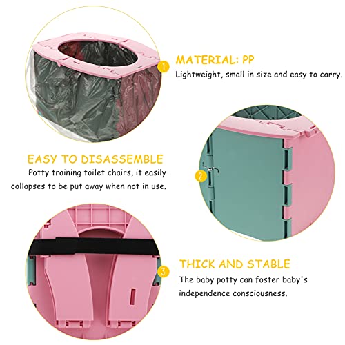 Kisangel 2 pcs Taşınabilir Lazımlık tuvalet eğitimi koltuğu için Yürümeye Başlayan| Çocuk Seyahat Lazımlık / Katlanabilir tuvalet