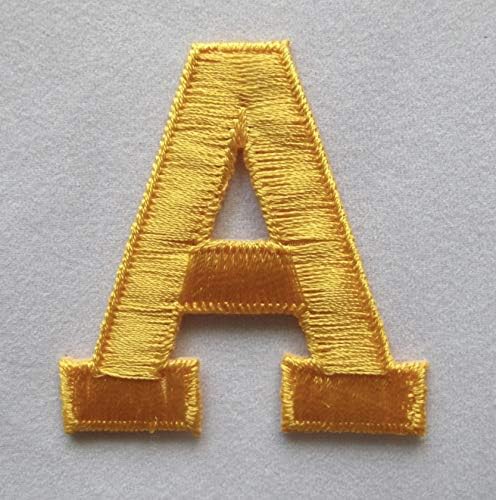 Alfabe Mektup-A-Renk Sarı - 1 3/4 H-Demir On İşlemeli Aplike Yama