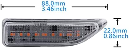 ANGRONG Amber LED Side Marker Dönüş Sinyali ışık Meclisi ile Uyumlu Mini Cooper Countryman F60 2017 ve yukarı, 2 paketi
