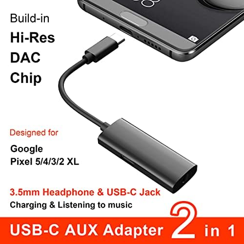 USB C için 3.5 mm Kulaklık jak adaptörü ile Hızlı Şarj, ıvoros Tipi - C Ses Kulaklık Aux Splitter, Çalışma için iPad Pro /