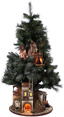 Holyart Napoliten Doğuş Noel Ağacı Köyü 150 cm 8 cm Figürler