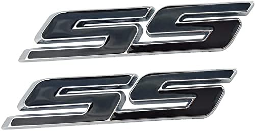 Amecore 2 Adet SS Yan Çamurluk Gövde Amblem, 3D Tilt Rozeti Çıkartması Değiştirme Chevy Impala Kobalt Camaro 2010 2011 2012