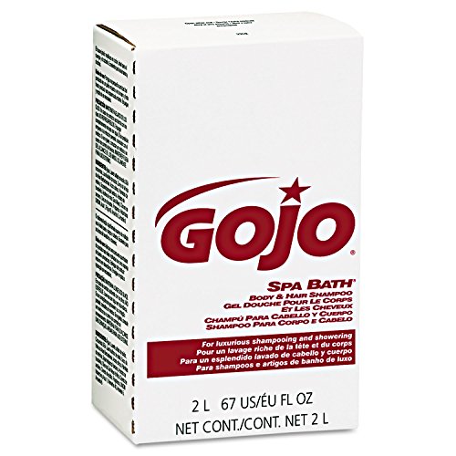 GOJO 2252 Spa Banyo Vücut ve Saç Şampuanı, Bitkisel, Gül Rengi, 2000 Ml Dolum, 4 / Karton