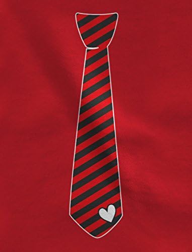 Erkek Sevgililer günü gömlek kırmızı kalpler kravat yürümeye başlayan çocuk bebek çocuk T-Shirt