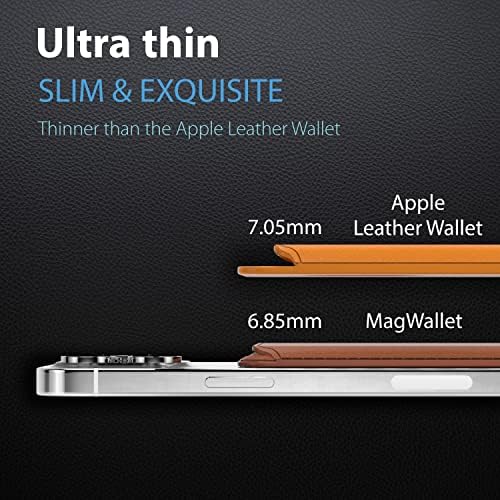 SWİTCHEASY Deri iPhone MagSafe Cüzdan - Premium Deri MagSafe Kart Tutucu, MagSafe Cüzdan iPhone 13 ve iPhone 12, RFID Hırsızlığa