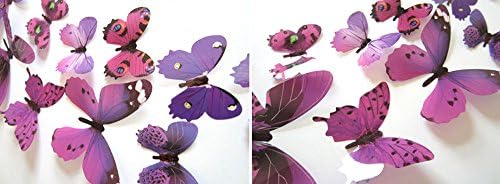 Kelebek Duvar Çıkartmaları, 3D Kelebekler Çıkarılabilir Duvar Çıkartmaları Çıkartması Ev Dekorasyonu Çocuk Odası Yatak Odası