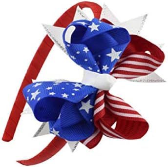 4 temmuz Bağımsızlık Günü Amerikan Bayrağı Bebek Yürüyor Vatansever Kafa Bandı Saç klipleri ve Hairbands