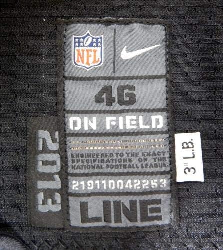 2013 New Orleans Saints Kaleb Eulls 71 Oyunu Yayınlandı Siyah Forma NOS0116-İmzasız NFL Oyunu Kullanılmış Formalar