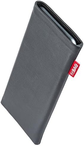fitBAG Yendi Siyah Özel Tailored Kol Xiaomi Mi8 Lite / Almanya'da Yapılan / Ince Nappa Deri kılıf Kapak için Mikrofiber Astar