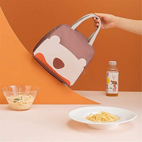 Ofis/Okul/Piknik,Kahverengi için DONGMİNG Taşınabilir Öğle Yemeği Kutusu Tutucu Soğutucu Çanta