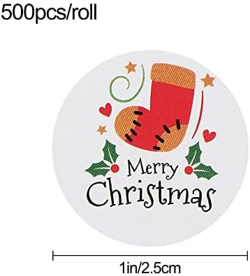 Fashyner 500 adet / rulo Dekorasyon Sarma Merry Christmas Paketi Hediye Etiketleri Noel Çorap Kendinden Yapışkanlı Mühür Çıkartmalar