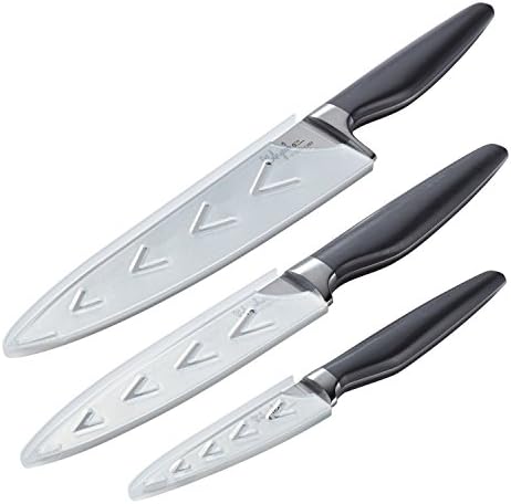 Ayesha Köri Çatal Japon Paslanmaz Çelik Bıçak Pişirme Bıçaklar Set ile Kılıflar, 8 İnç Şef Bıçağı, 6 İnç Maket Bıçağı, 3.5