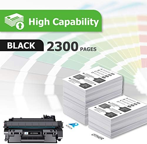 Aztech Uyumlu Toner Kartuşu HP yedek malzemesi 05A CE505A HP Laserjet P2035 P2035N P2055DN Yazıcı (Siyah, 1 paket)