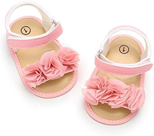LAFEGEN Bebek Bebek Kız Yaz Sandalet ıle Çiçek Yumuşak Taban Yenidoğan Toddler Ilk Yürüteç Beşik Elbise Ayakkabı