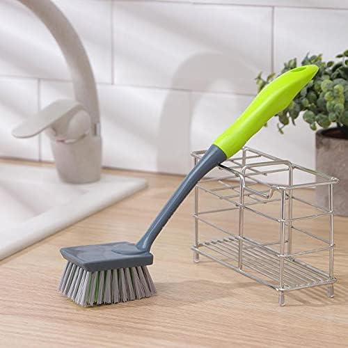 Ağır Hizmet Tipi Mutfak Temizleme Fırçası Bulaşıkları Temizlemek için Tencere Tava Lavabo ve Banyo Rahat Uzun Saplı, Bulaşık