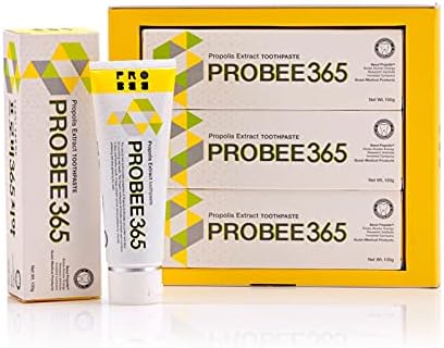[PROBEE] Propolis 365 Diş Macunu 100g (3'lü Paket) / Yüksek Kontrasyonlu Suda Çözünür Propolis Özü / Ağız Kokusunu Giderir