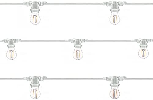 Lampo beyaz dize ışık 11 ampuller LED E27 12.5 metre IP65 açık uzatılabilir su geçirmez