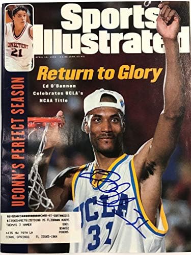Ed O'BANNON, Sports Illustrated'ı 10 Nisan 1995'te İmzaladı-İmzalı NBA Dergileri