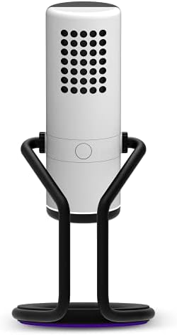 NZXT Kapsül-AP-WUMIC-W1 - USB Streaming Mikrofon Ses-Tek Yönlü Kardioid Polar Desen-Yüksek Çözünürlüklü Ses Alma-Beyaz