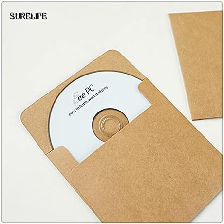 50/100 Adet 1313 cm Kraft Kağıt CD Kılıfları Zarf Çanta Kollu DVD Saklama Kutuları Diskler Caver Tutucu Zarf (100 adet)