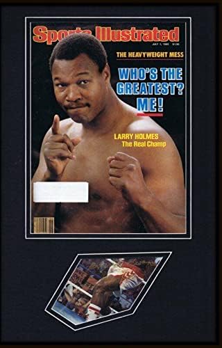 Larry Holmes İmzalı Çerçeveli 1985 Sports Illustrated Dergisi Kapak Ekranı JSA İmzalı Boks Dergileri
