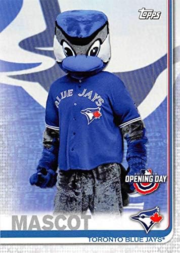 2019 Topps Açılış Günü Maskotları Beyzbol M-25 Maskot Toronto Mavi Jays Resmi MLB Ticaret Kartı
