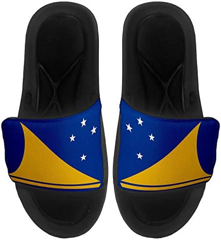 ExpressİtBest Yastıklı Slide-On Sandalet / Erkekler, Kadınlar ve Gençler için Slaytlar-Tokelau Bayrağı (Tokelauan) - Tokelau