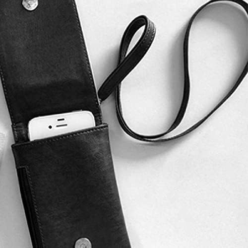 Cry Siyah Sevimli Sohbet Mutlu Desen Telefon Cüzdan Çanta Asılı Cep Kılıfı Siyah Cep