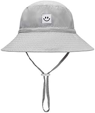 Bebek güneş şapkası Gülümseme Yüz Toddler UPF 50 + Güneş Koruyucu Kova şapka Güzel plaj şapkası Bebek Kız erkek Ayarlanabilir