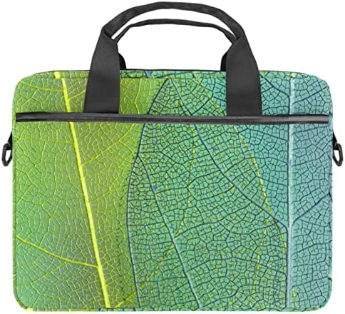 Yeşil Mavi Yapraklar Yeşillik Laptop omuz askılı çanta Kılıf Kol için 13.4 İnç 14.5 İnç Dizüstü laptop çantası Dizüstü Evrak