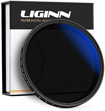 LIGINN 62mm ND Fader Değişken Nötr Yoğunluk Filtresi ND2 için ND400 Lens için Kamera Ultra-İnce, Çok Kaplı