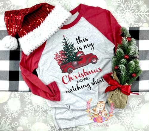 Toddler Bebek Kız Noel Giysileri Uzun Kollu Fırfır Gömlek Kırmızı Ekose Noel Ağacı Kardan Adam Kazak Raglan Bluz Tee
