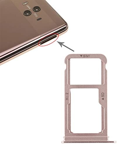 Mopal SIM Kart Tepsi + SIM Kart Tepsi/Micro SD Kart Değiştirme için Huawei Mate 10 (Siyah) Cep Telefonu Tamir için (Renk: Altın)