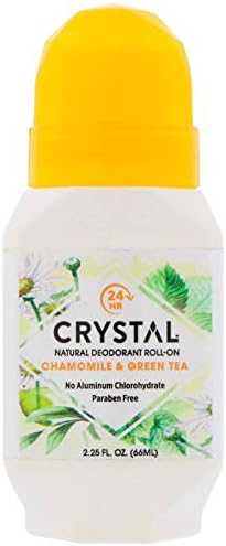Kristal Özü Mineral Deodorant Roll-On, Papatya ve Yeşil Çay 2.25 oz (4'lü paket)
